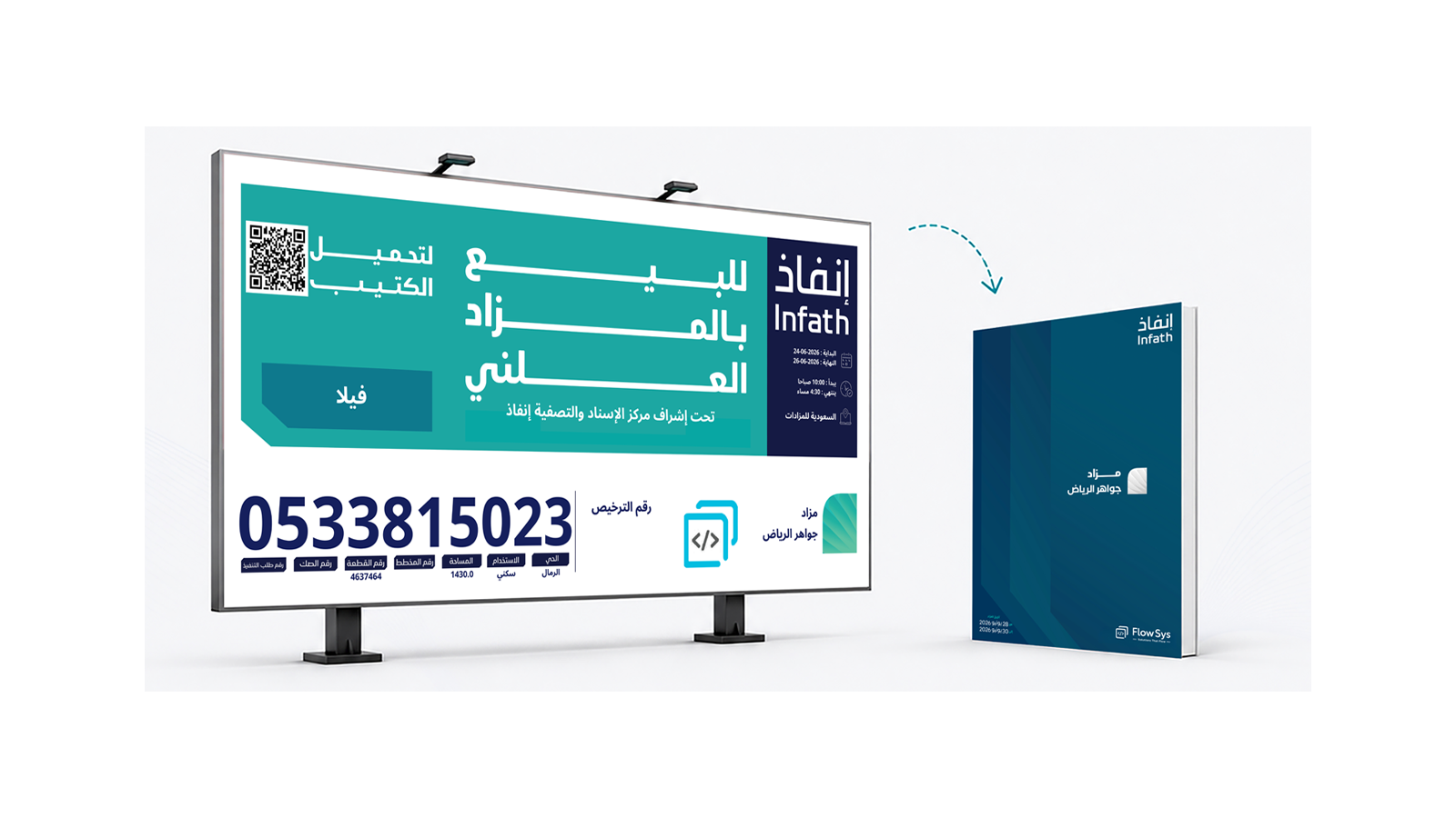 لوحات وبوستات وكتيب إنفاذ